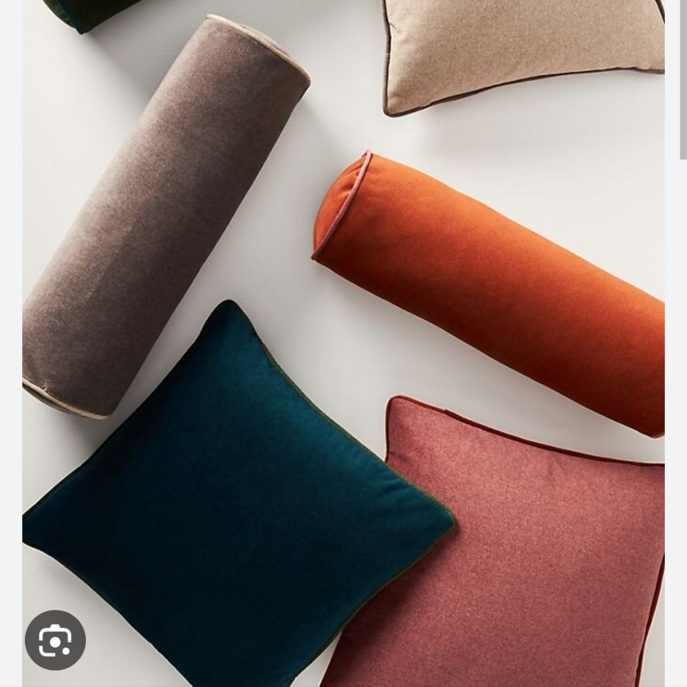 Anthropologie Adelina Pillow in blush, 18 x 18. 2 available